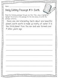 Daily Sentence Paragraph Editing Set 1 Writing Interventions Teaching Writing Writing Workshop