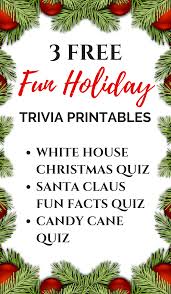Easy christmas trivia · 1. Fun Christmas Trivia Printables My Pinterventures