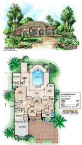 Tuscan House Plan Mediterranean Tuscan Home Floor Plan With Cabana Tuscan House Plans Tuscan House House Plans