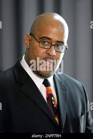 Ken Cockrel Jr., who becomes mayor Friday, introduces James Barren as his  appointment as chief of police in Detroit, Thursday, Sept. 18, 2008.  Cockrel will replace Kwame Kilpatrick, whose last day is