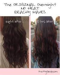 Next, i divide my hair into four. How To Get Beachy Waves With No Heat Wavy Hair Overnight Straight Wavy Hair Wavy Hairstyles Tutorial