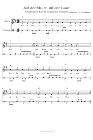 Kinderlied Gratis Pdf Auf Der Mauer Auf Der Lauer Fur Trommeln Gesang Und Klavier Musikunterricht In 2020 Kinder Lied Kinderlieder Musikunterricht