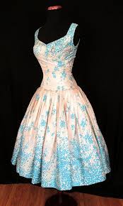 Gorgeous 1950 S Silk Floral Print Drop Waist New Look Party Dress Rockabilly Vlv Pinup Cupcake Cocktail Dress Size Small Fashion Vintage Dresses Pretty Dresses