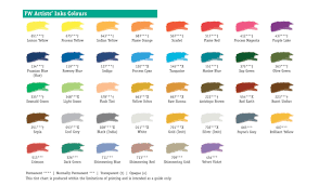 Daler Rowney Fw Ink Colour Chart In 2019 India Ink