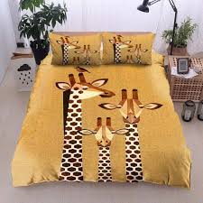 Memorecool Duvet Cover Sets Queen Cartoon Giraffe Bedding Set Comforter Cover Twin 1 Duvet Cover 1 Flat Sheet 1 Pillow Sham Kids Furniture Decor Storage Kids Furniture Decor Storage