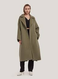 Notch Lapel Wool Alpaca Tailored Coat Oversized Coat Gentle Herd