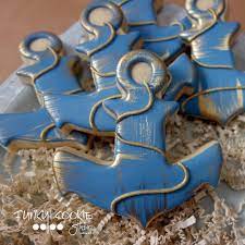 731 Likes 19 Comments Jill Fcs Jillfcs On Instagram Anchors Away Funkycookiestudio Jill Anchor Cookies Sugar Cookies Decorated Cookie Decorating