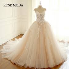 30 floral wedding dresses perfect for a summer wedding. Rose Moda Cap Sleeves Blush Pink Wedding Dress V Neck Lace Wedding Dresses With 3d Flowers Real Photos Wedding Dresses Aliexpress
