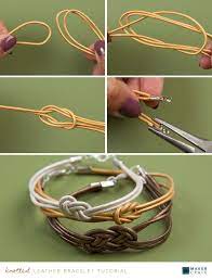 Wrap bracelets like this one are right on trend for spring and summer 2015 and can be worn with either casual or dressy i hope you enjoyed this free tutorial on how to make a diy leather wrap bracelet. Knotted Leather Bracelet Maker Crate Accessories Diy Jewelry Jewelry Box Diy Diy Bracelets Easy