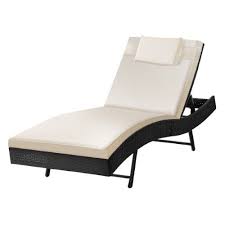Costway Adjustable Pool Blue Chaise Lounge Chair Outdoor Patio Furniture Pe Wicker W Cushion Lounge Chair Outdoor Pool Lounge Chairs Outdoor Patio Decor