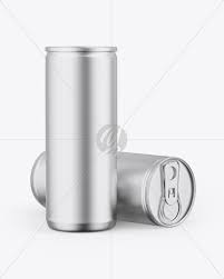 Three Matte Metallic Cans Mockup In Can Mockups On Yellow Images Object Mockups
