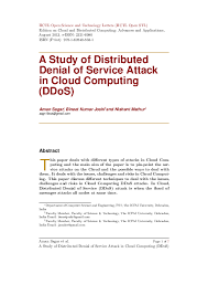 Distributed denial of service (ddos) attacks are now everyday occurrences. Pdf A Study Of Distributed Denial Of Service Attack In Cloud Computing Ddos Bineet Kumar Joshi And Aman Sagar Academia Edu