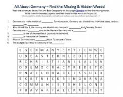germany worksheet free geography hidden word worksheet for kids