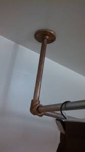 Diy Faux Brass Shower Curtain Rod Shower Curtain Rods Shower Rod Clawfoot Tub Shower Curtain