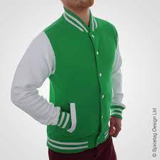 Kelly Green Varsity Jacket Blue Jade Letterman Coat Baseball Etsy Singapore