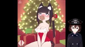 Conseguir una mamada de la chica gato de navidad