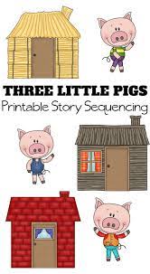 After the story, ask students to help you list the events in story order. Three Little Pigs Story Sequencing Printable Cards Three Little Pigs Story Little Pigs Three Little Pigs