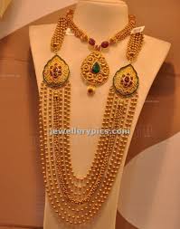 Malabar Gold Gundla Mala With 7 Steps Designs Latest Collection For Akshaya Tritiya Latest J Pure Gold Jewellery Vintage Indian Jewelry Black Beaded Jewelry