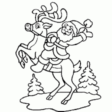 Furie le renne du père noël. Coloriage Pere Noel Sur Sa Renne Dessin Gratuit A Imprimer