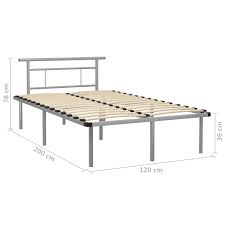Smartbett 90x200 120x200 140x200 160x200 schrankbett. Bettgestell Grau Metall 120x200 Cm Huberxxl Shopping