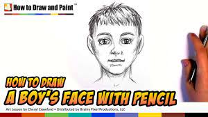 How To Draw A Boy Draw A Face In Pencil How To Draw A Person Cc Youtube First draw a vertical line down the middle of the face.