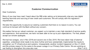 Hdfc credit card netbanking netbanking is an electronic payment system of hdfc bank which helps the customers to conduct a range of financial hdfc netbanking: Hdfc Bank Cares On Twitter Our Md S Communication To Customers On The Rbi Order Hdfc Bank Hdfcbanknews