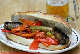 Sausage And Peppers Hero Recipe Sausage And Peppers Italian Sausage Recipes Stuffed Peppers