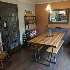265 John Lewis Calia Style Vintage Industrial Reclaimed Plank Top Dining Table Dining Table Reclaimed Dining Table Dining