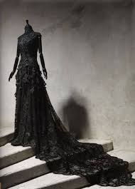 Victorian Black Lace Dress Gothic Wedding Dress Black Gothic Dress Halloween Wedding Dresses