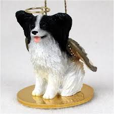 Black And White Papillon Dog Papillon Angel Dog Ornament Black White Christmas Ornaments Top Brands Artists Designer Names Dog Ornaments Dog Angel Ornament Papillon Dog
