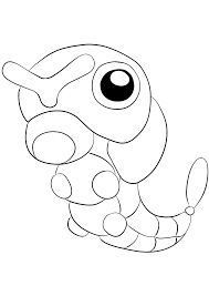 The #1 website for free printable coloring pages. Caterpie No 10 Pokemon Generation I All Pokemon Coloring Pages Kids Coloring Pages