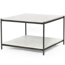 Shop for black square coffee table online at target. Luna Modern Classic White Marble Top Grey Metal Square Coffee Table 21 W 30 W Kathy Kuo Home