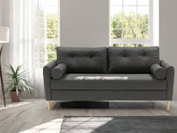 Unsere möbel können sie sich hier im onlineshop oder vor ort in den. 3 Sitzer Sofa Flen Stoff Dunkelgrau Jetzt Gunstig Und Bequem Online Kaufen