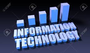 Information Technology Graph Chart In 3d On Blue And Black