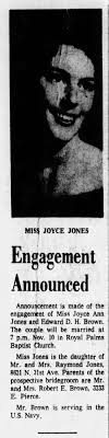 Marriage of Joyce Ann Jones