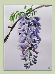 Wisteria Painting By Laura Bridgford Art Loose Watercolor Flowers Watercolor Flowers Tutorial Floral Painting