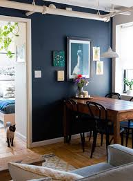 Idees Deco Peinture Murale Noire Murs Bleu Fonce Deco Couleurs De Peinture Murale