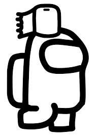 Among as coloring pages invite little artists to the world of a young, but already quite famous game. A Player With A Funny Headdress Razukraski Com