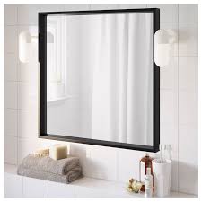 nissedal spiegel zwart 65x65 cm ikea spegel lantliga badrum duschrum