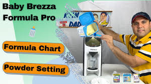Baby Brezza Formula Chart How To Find Your Formula Setting Baby Brezza Powder Setting Youtube