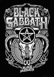 White Black Grey Black Sabbath Rock N Roll Art Band Posters
