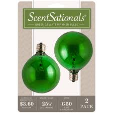 Scentsationals 25 Watt Replacement Wax Warmer Green Light Bulbs 2 Pack Walmart Com Walmart Com