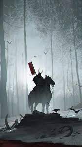 Wallpaper ninja, mask, sword, buildings. Samurai Wallpaper 4k For Mobile