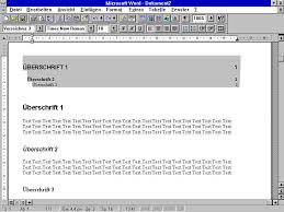 Bei einer hausarbeit, einer facharbeit oder einer anderen wissenschaftlichen arbeit ist das inhaltsverzeichnis ein fester bestandteil. Tips Fur Ms Word 6 0