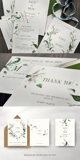 Green Foliage Wedding Suite Wedding Invitation Packages Wedding Invitations Foliage Wedding