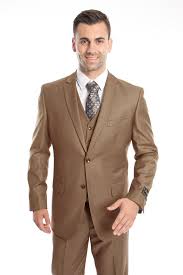 8% coupon applied at checkout save 8% with coupon (some sizes/colors). Three Piece Vested Suit Mens Solid Dark Taupe Regular Fit Tazio M302 33