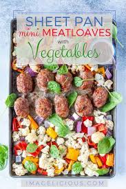 Sheet Pan Mini Meatloaves With Vegetables Imagelicious Com Recipe Healthy Beef Recipes Easy Meat Recipes Sheet Pan Dinners