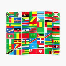 For example, almost all of them are striped, except of the flat rectangles of morocco, tunisia, mauritania, eritrea, somalia. African Flags Posters Redbubble