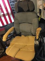 My Gaming Chair For The Past 8 Years Half Assed Tried To Replace The Armrests And Seat Cushion When They Wore Through Finally Throwing It Out Today Neckbeardnests