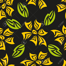 Maybe you would like to learn more about one of these? Patron Sin Costuras Flores Amarillas Con Hojas Verdes Sobre Un Fondo Negro Ilustraciones Vectoriales Clip Art Vectorizado Libre De Derechos Image 44166272